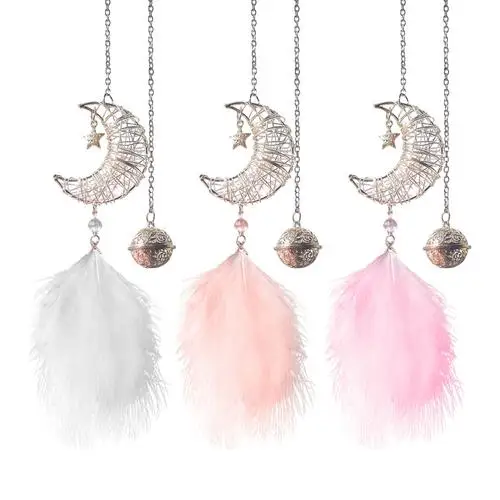 

Car Decorations For Women Dream Catcher Moon Nature Feather Car Pendant Small Traditional Bohemian Car Pendant For Car Home