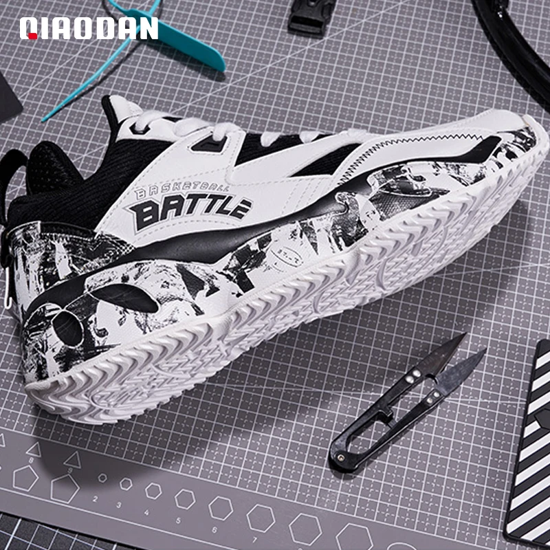 QIAODAN Basketball Shoes for Men 2023 New Anti-Slippery High Quality Shock-Absorbant Comfortable Air Mesh Sneakers AM43212007