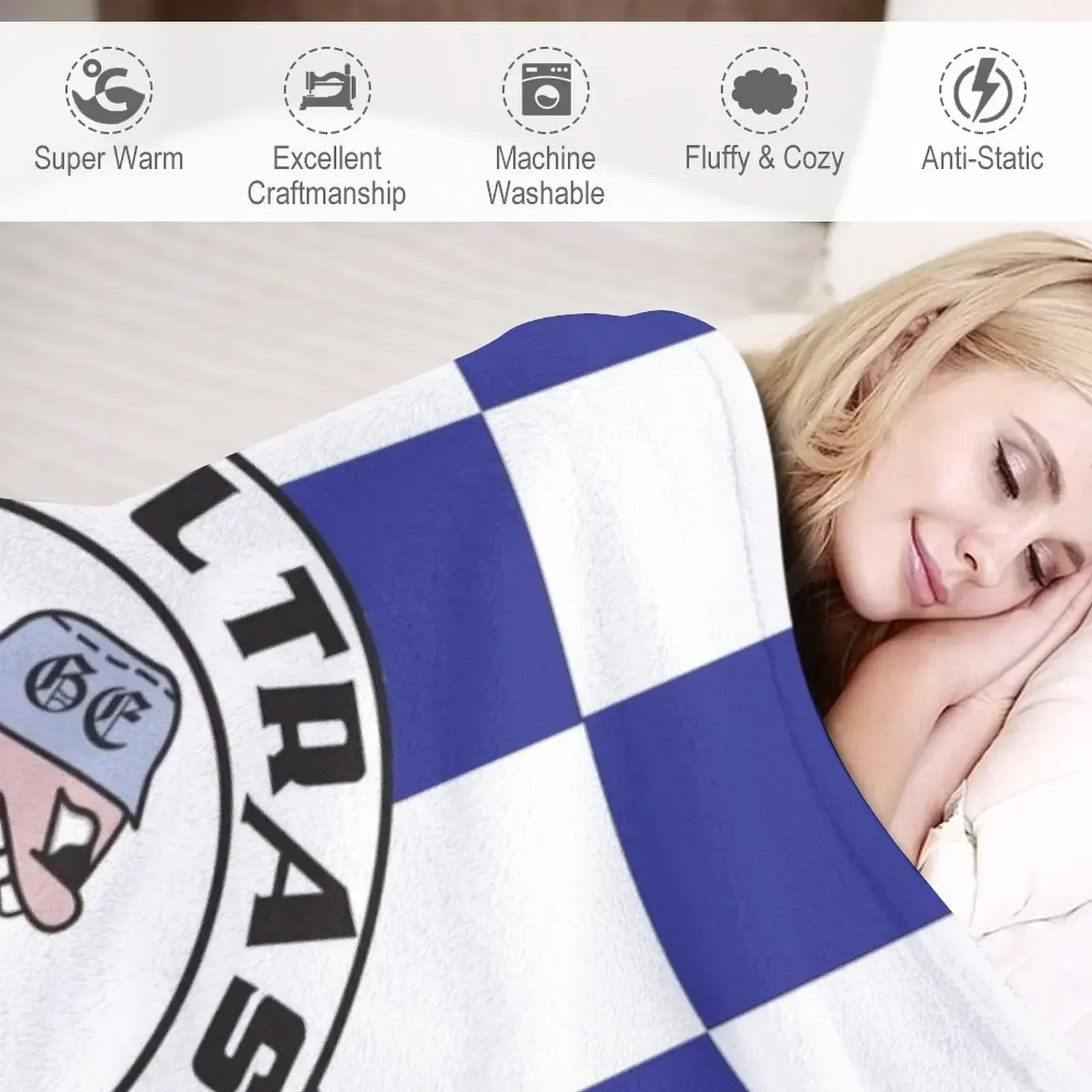 Одеяло Ultras Gelsenkirchen Throw Blanket Thins Персонализированные подарочные одеяла