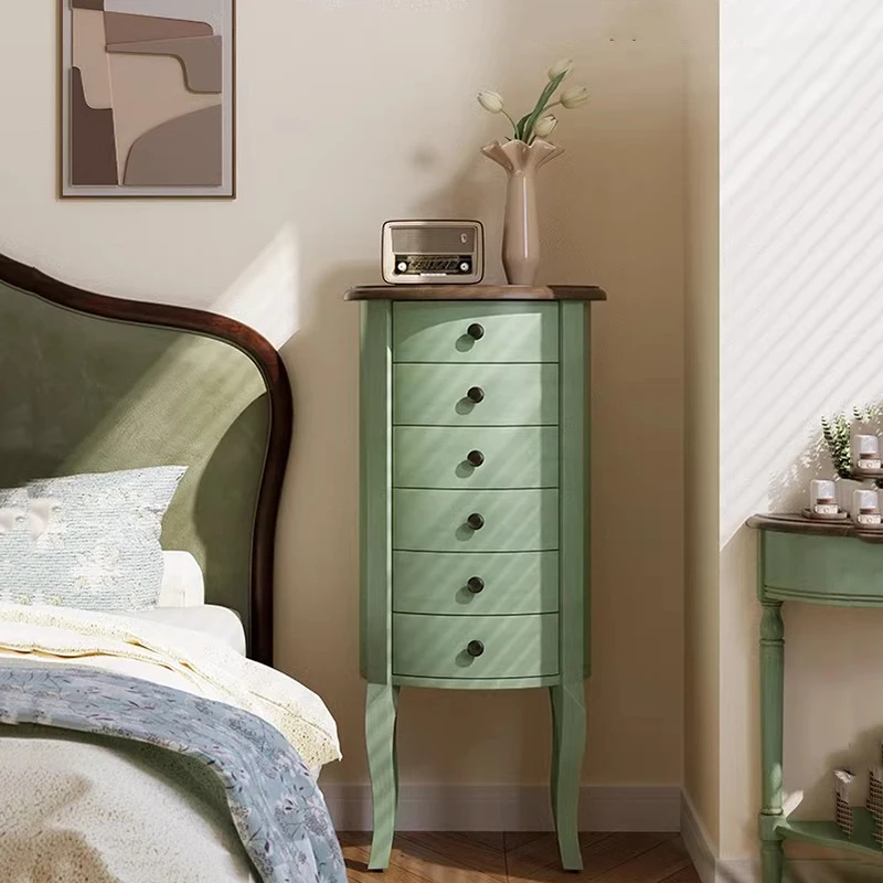 Комод для спальни Винтажный Зеленый скандинавский дизайнерский шкаф