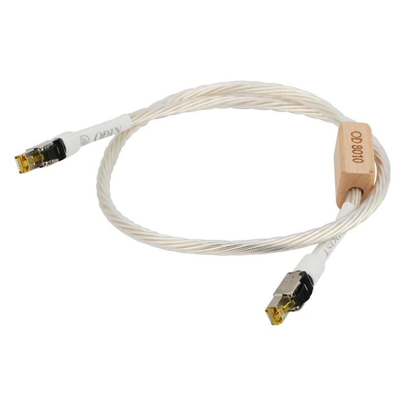 Сетевой кабель Odin Cat 8 скорость Lan RJ45 полное экранирование Посеребренная линия