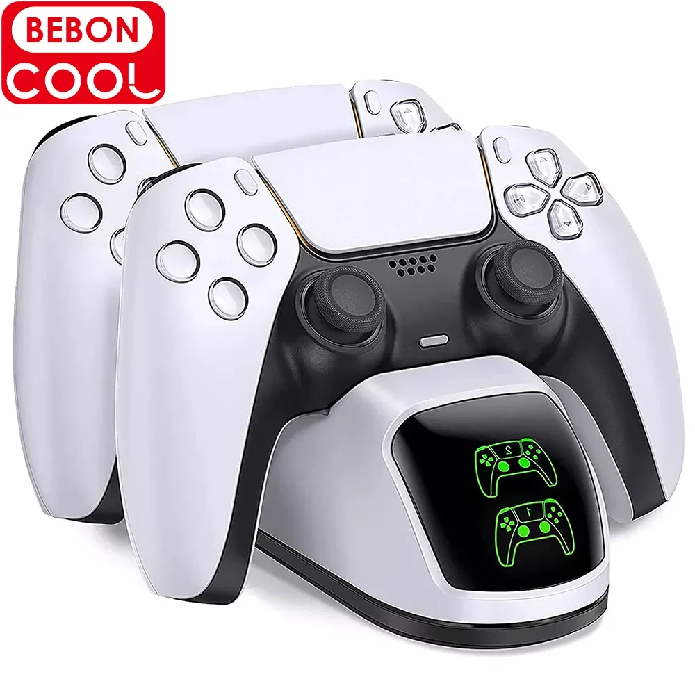 

Dual Fast Charger for Playstation 5 Controller Charger Station Charging Cradle Dock Station With LED Indicator for PS5 Gamepads