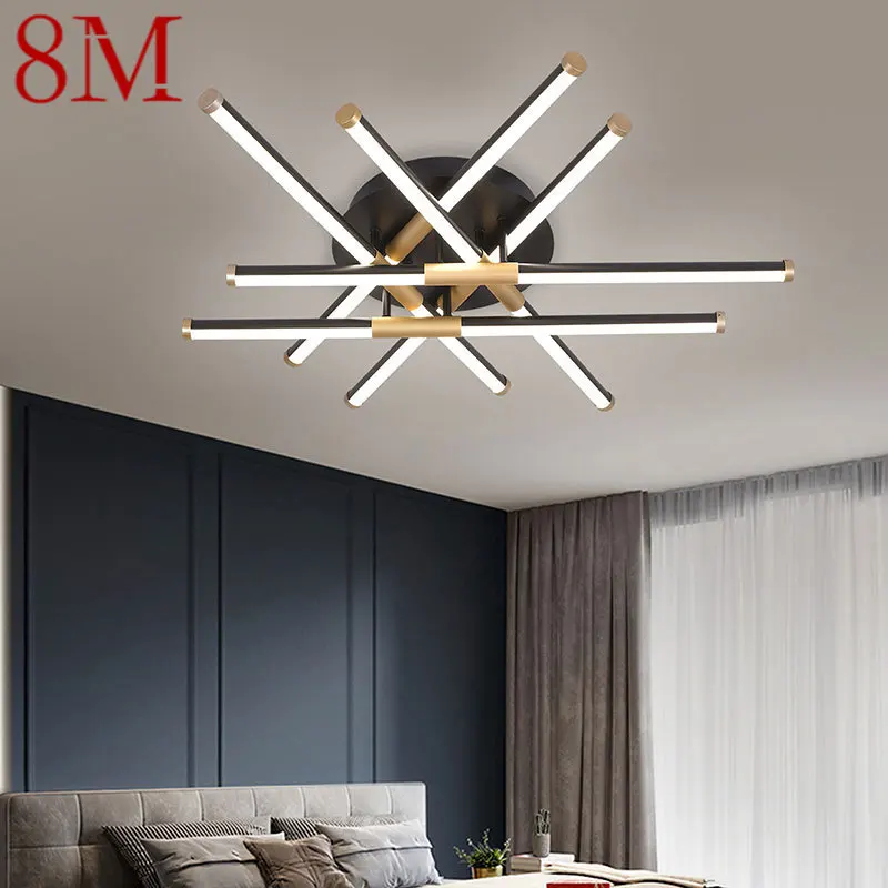 

8M Postmodern Ceiling Lamp Creative Simple Design LED Long Light Fixtures Strip For Home Living Room Bedroom Decor