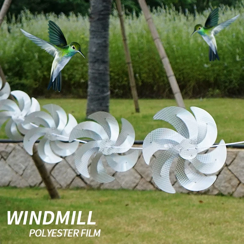 

Bird Repellent Windmill String Garden Decoration Reflective Bird Drive Scaring Belt For Garden Yard Patio Farm