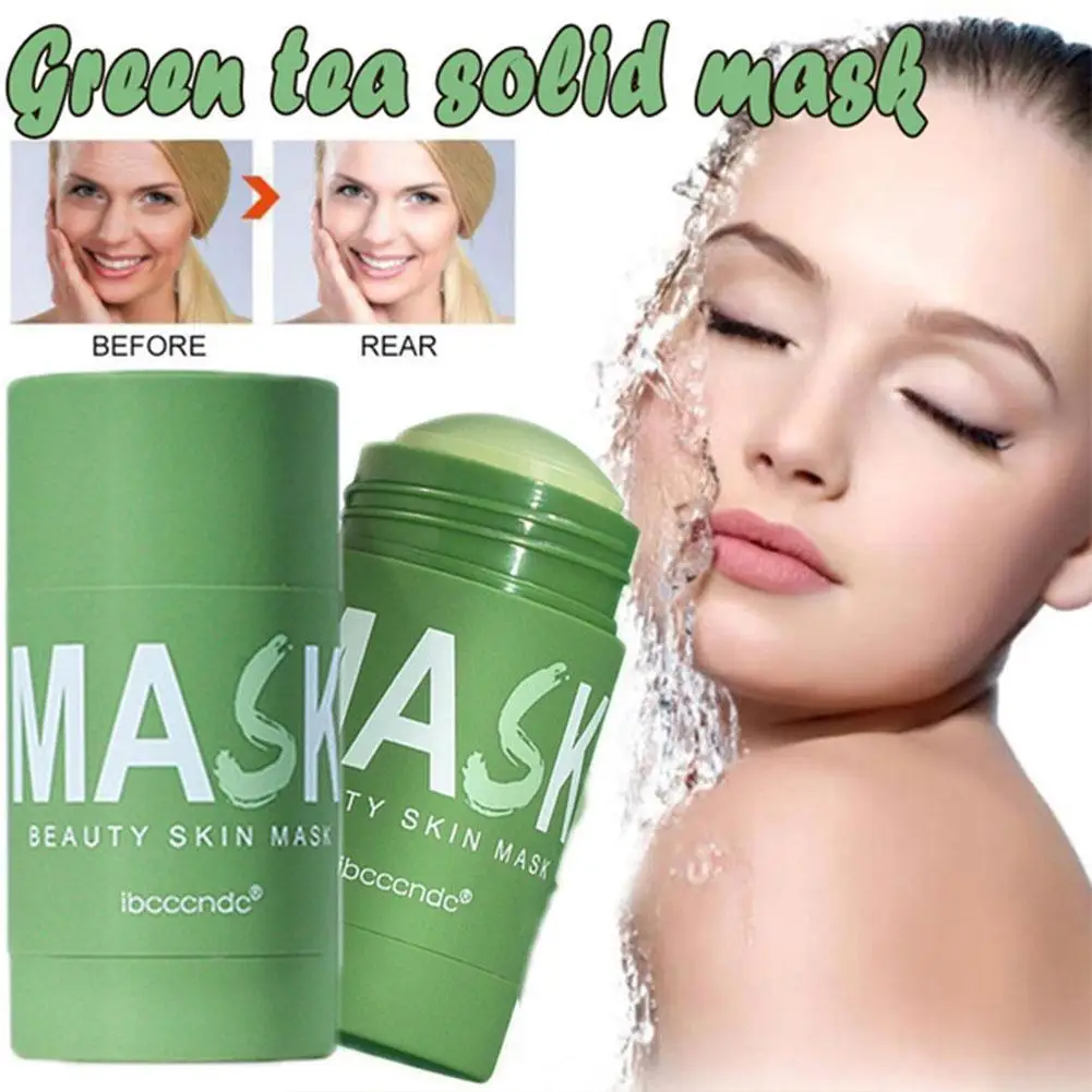 

40g Green Tea Clean Face Mask Beauty Skin Moisturizing Blackhead Stick Control Acne Pores Dirt Clearing Mask Hydrating