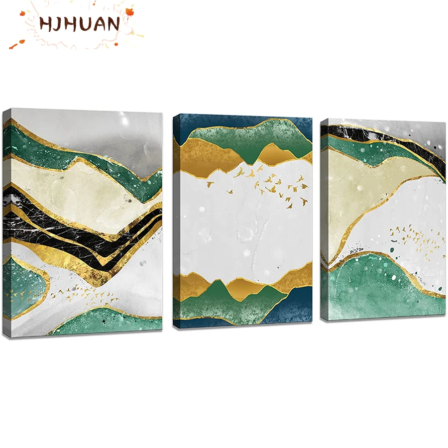 

3pcs Nordic light luxury decoration scenery Diamond Painting Full Round Rhinestone Painting Diamond Embroidery Mosaic Home Decor