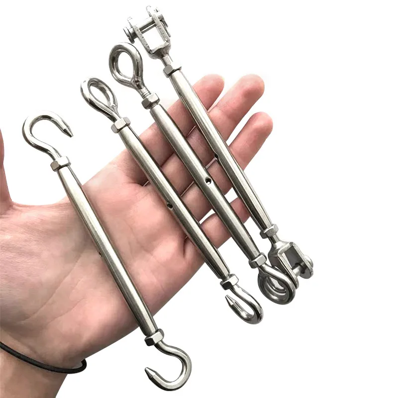 

M5-M20 Крючки и уковы OC OO CC Закрытый тип Нержавеющая сталь 304 Регулировка цепного такелажа Устройство натяжения троса