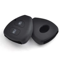 2 buttons soft silicone remote car key shell case cover flip folding key case holder for toyota rav4 yaris corolla hilux