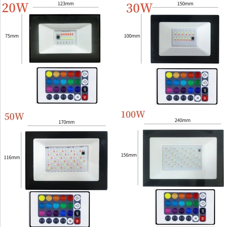 

RGB лампа-прожектор, 20 Вт, 30 Вт, 50 Вт, 100 Вт