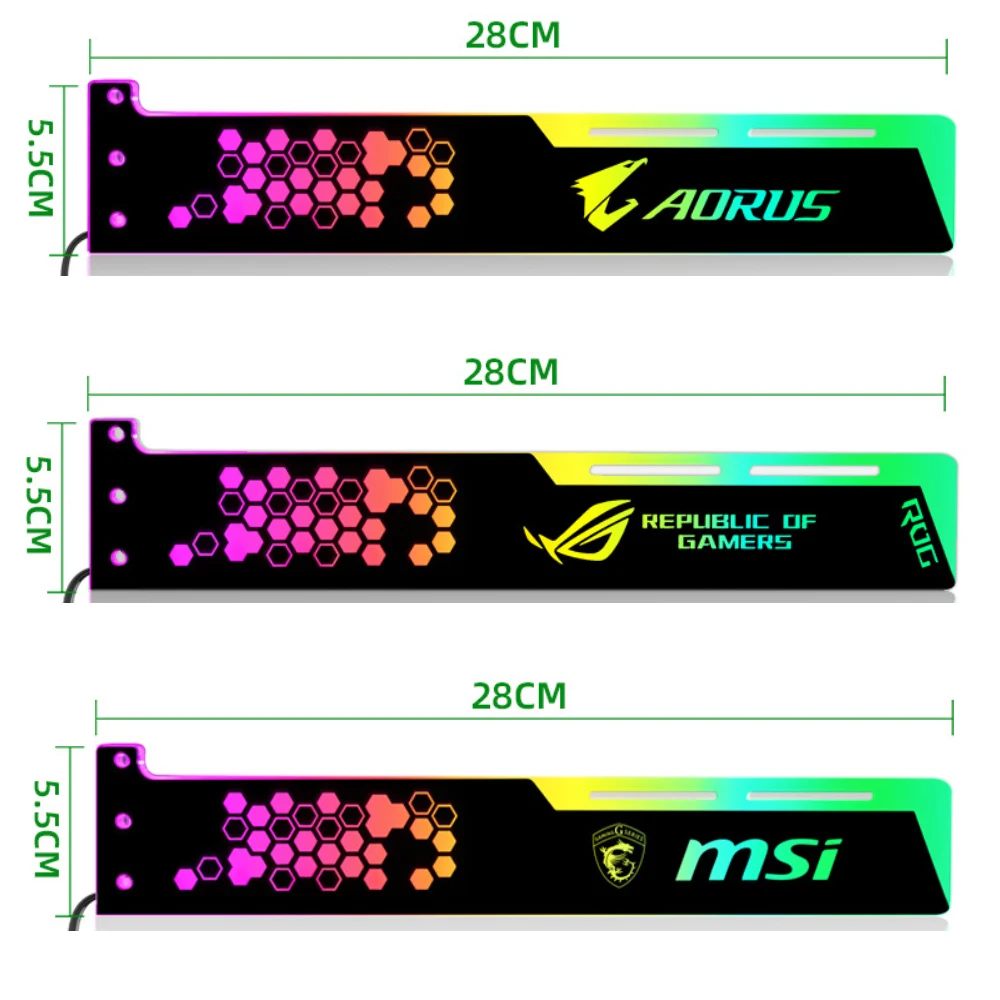 COOLMOON Molex/маленький 4-контактный RGB Графический телефон диагональю 28 см x 5