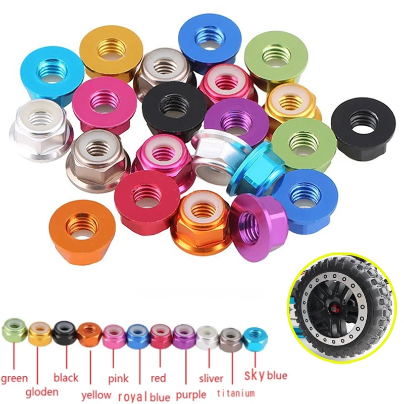 

5 шт. Анодированные алюминиевые фланцевые гайки M2-M6