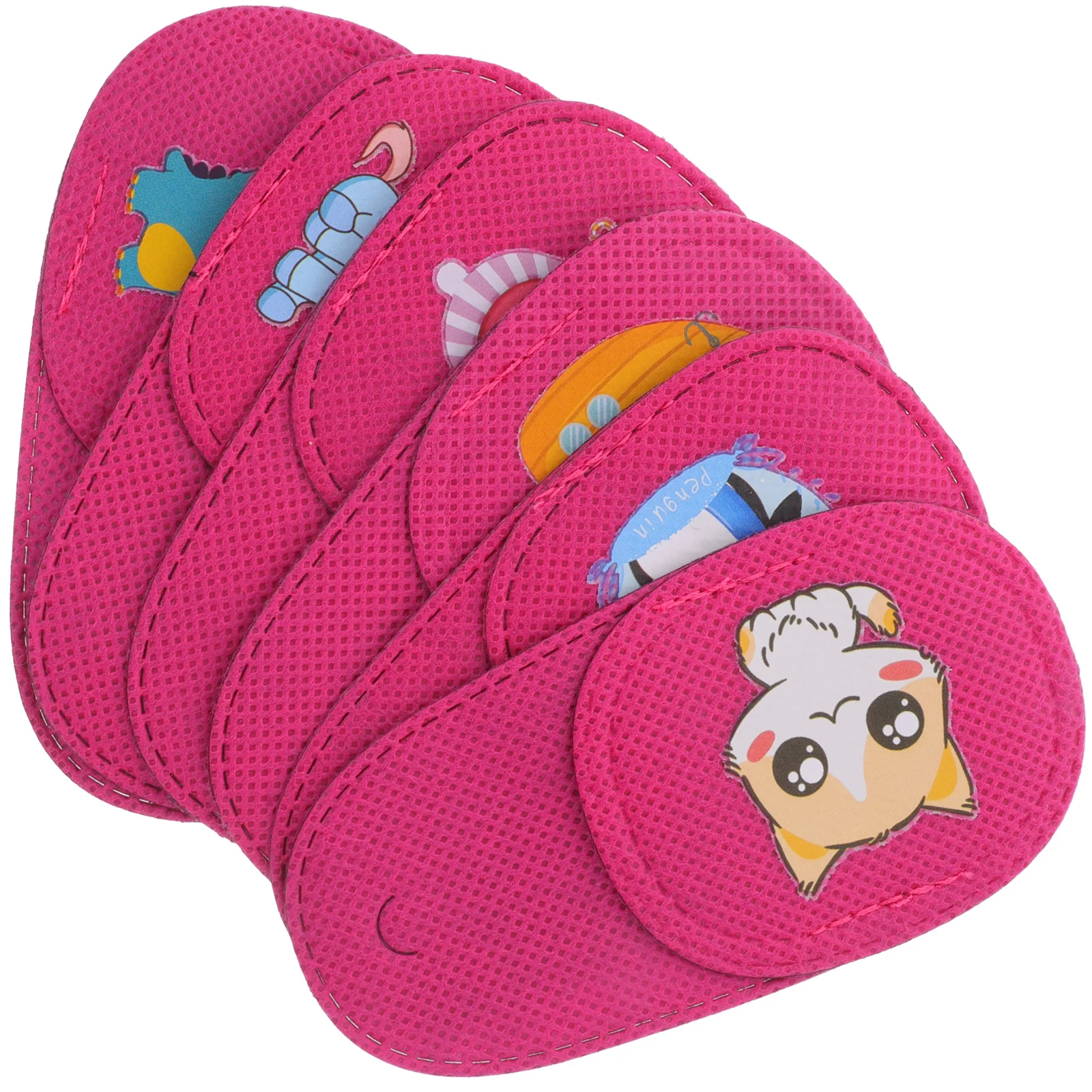 

6 Pcs Children's Amblyopia Goggles Portable Eye Covers Pirate Patches Soft Non-woven Fabric Full