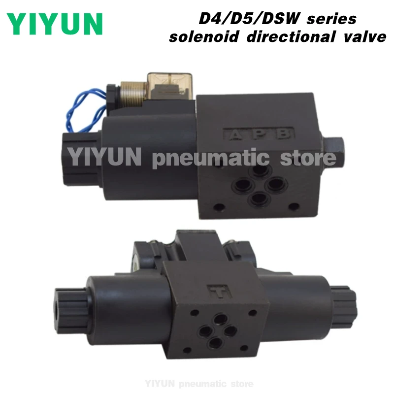 Фото DSW-02,03-2B2,3C2,3C4,3C60-D,B-DC24V,AC220 Пневматический элемент YIYUN Электромагнитный распределительный клапан серии DSW №3