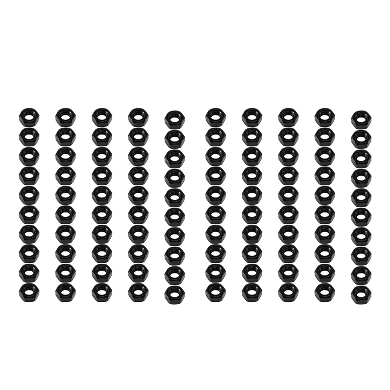 

JFBL Hot M6 Carbon Steel Grade 8 Hexagon Hex Nut Black 100Pcs