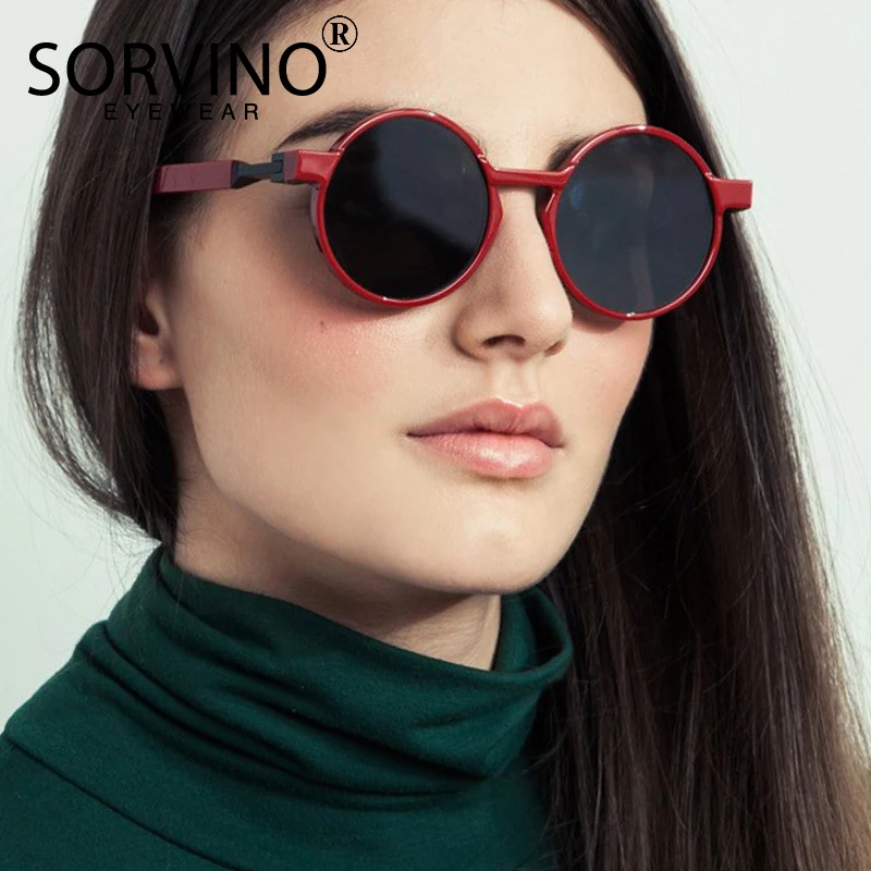

SORVINO Retro Round Shades For Women Sunglasses Men 2022 Luxury Brand Designer Mirror Circle Rave 90s Sun Glasses UV Oculos P420