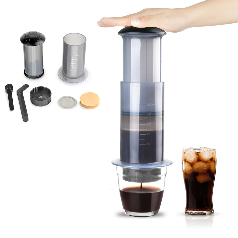 

New Filter Glass Espresso Coffee Maker Portable Cafe French Press CafeCoffee Pot For AeroPress Machine