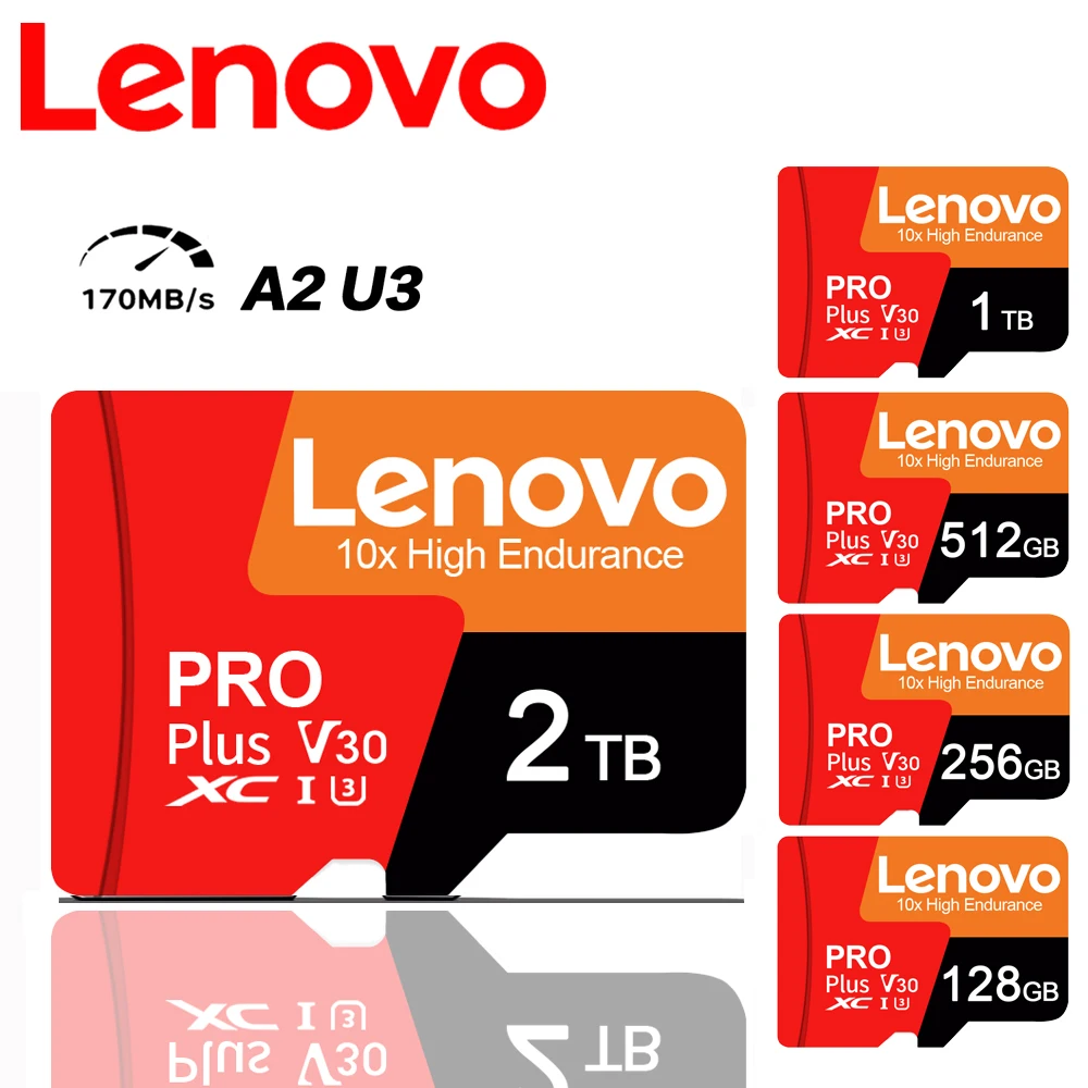 Lenovo 2TB Mini SD-карта 256 ГБ 128 Карта памяти Class10 TF-карта 512 Minisd Flash Usb Pendrive Бесплатный