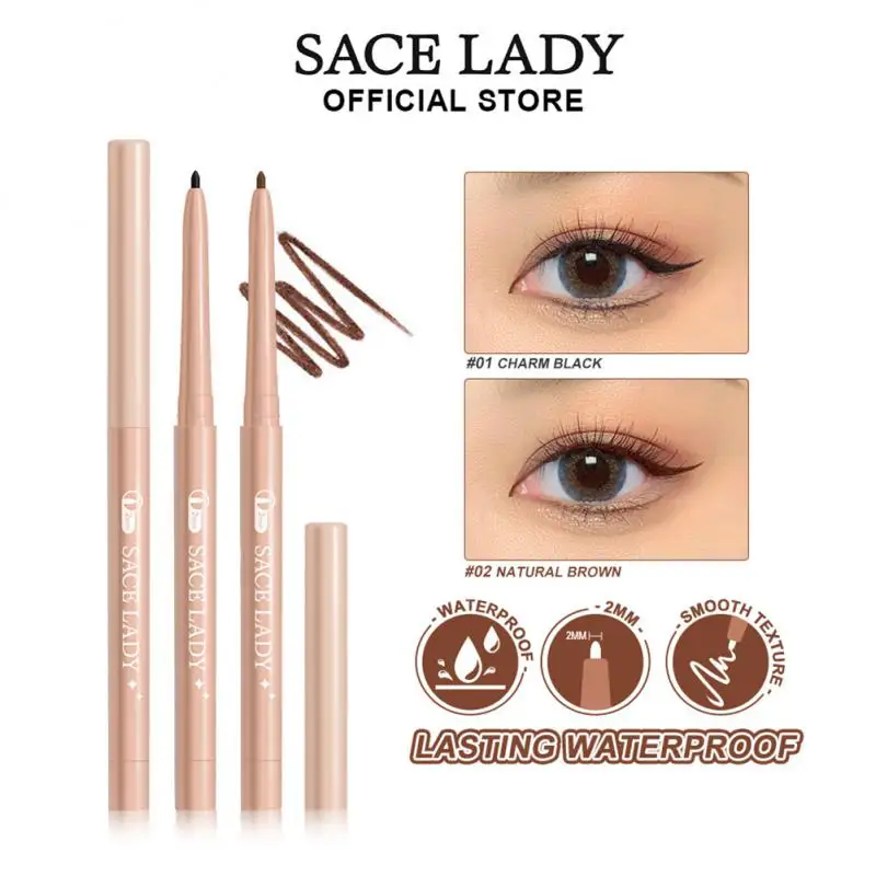 

Waterproof Eyeliner Black Brown Eyeliner Pen Soft Smooth Eye Liner Natural Eyeliner Pencil No Easy Smudge 1pcs Eyeliner Pen