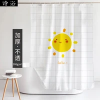 Art Shower Curtain Arabic Cartoon Simple Design Shower Curtain Set Bathroom Accessories Rideau Douche Bathroom Products Supplies