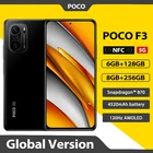 Смартфон POCO F3 NFC глобальная версия, 5G дюйма, 128 ГБ256 ГБ, Восьмиядерный процессор Snapdragon 870, экран 6,67 дюйма, 120 Гц, E4 AMOLED, 48 МП, 33 Вт, быстрая зарядка