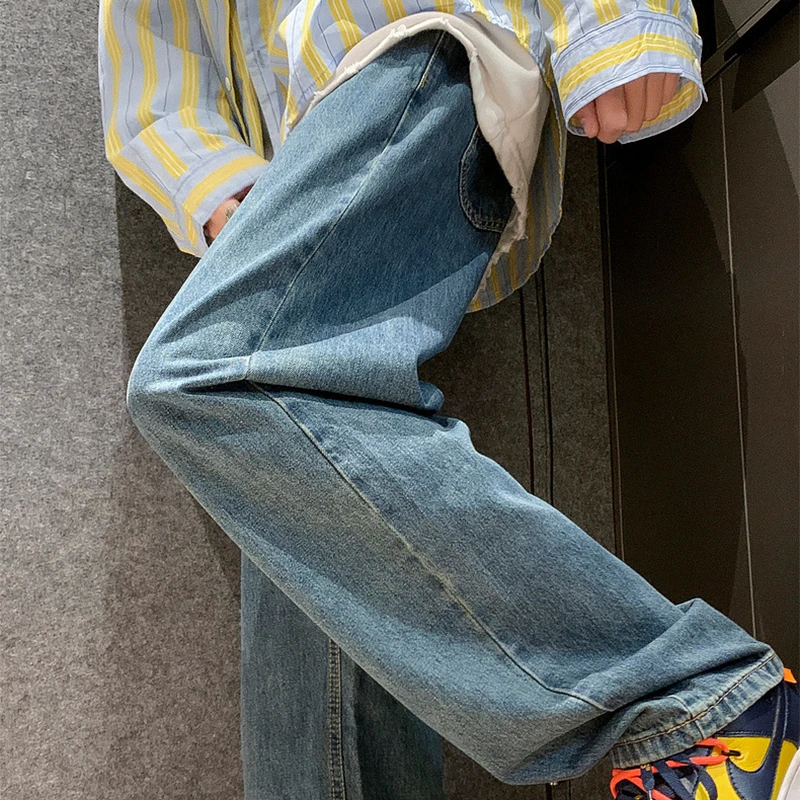 New Men's Loose Distressed Jeans Fashion Hip Hop Street Casual Denim Slim Pants Men's Trousers Trend Street Men's Clothing JEANS