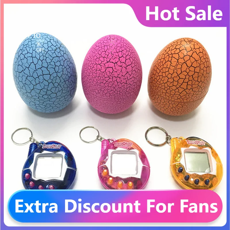 

NEW Fashion Transparent Electronic Pets 90S Nostalgic 49 In 1 Virtual Cyber Toy Digital Pet Game Tumbler Dinosaur Egg Kids Gifts