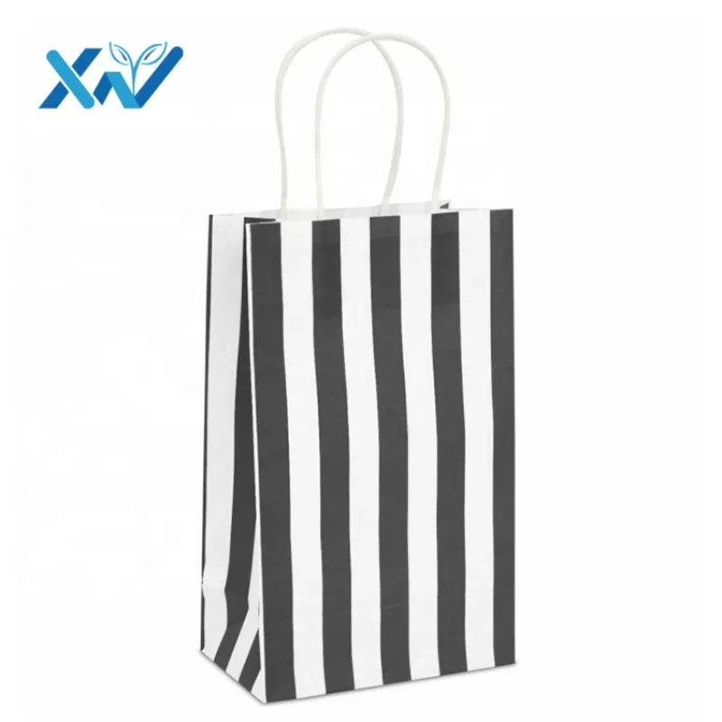 

Recyclable Kraft Paper Bag With Your Own Logo,Custom Shopping Paper Bag For Food With Handle