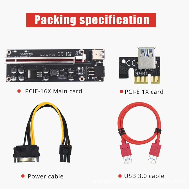 

VER009S карточка расширения Райзера для майнинга супер PCIE 1X до 16X адаптер конденсатора