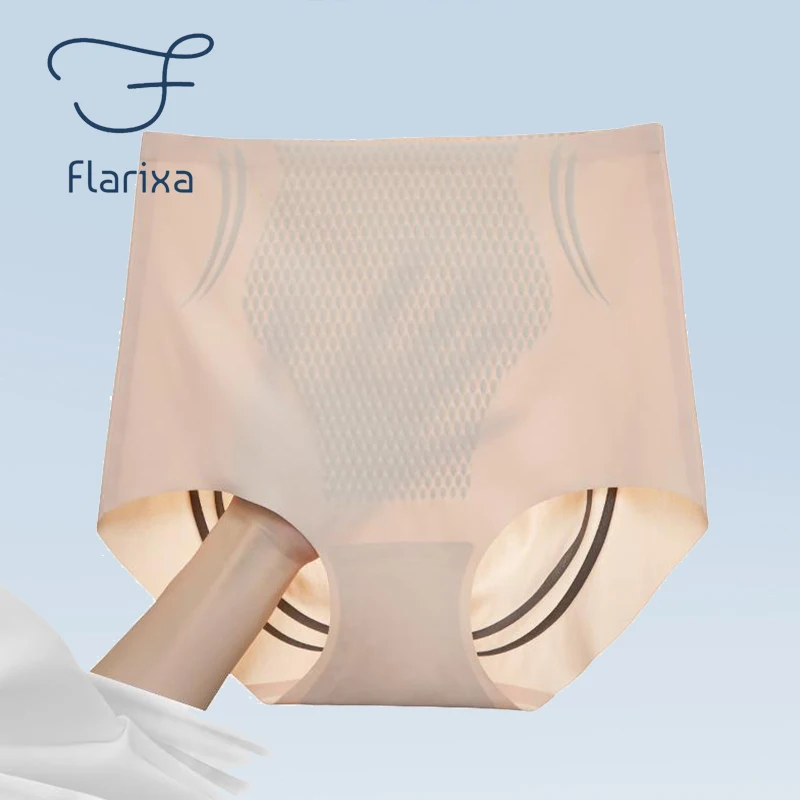 

Flarixa Seamless Women's Panties High Waist Flat Belly Shaping Panties Breathable Tummy Hip Lift Pants Girl Briefs Body Shaper