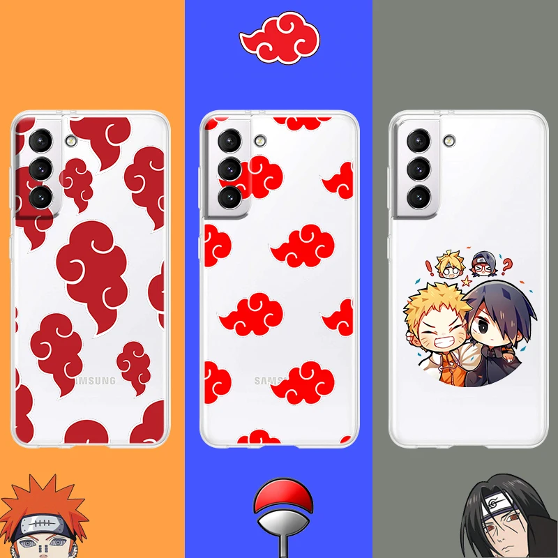 

Cute NARUTO Cool Boy For Samsung Galaxy S22 S21 S20 Ultra Plus Pro S10 S9 S8 S7 4G 5G Soft Transparent Phone Case Funda Cover