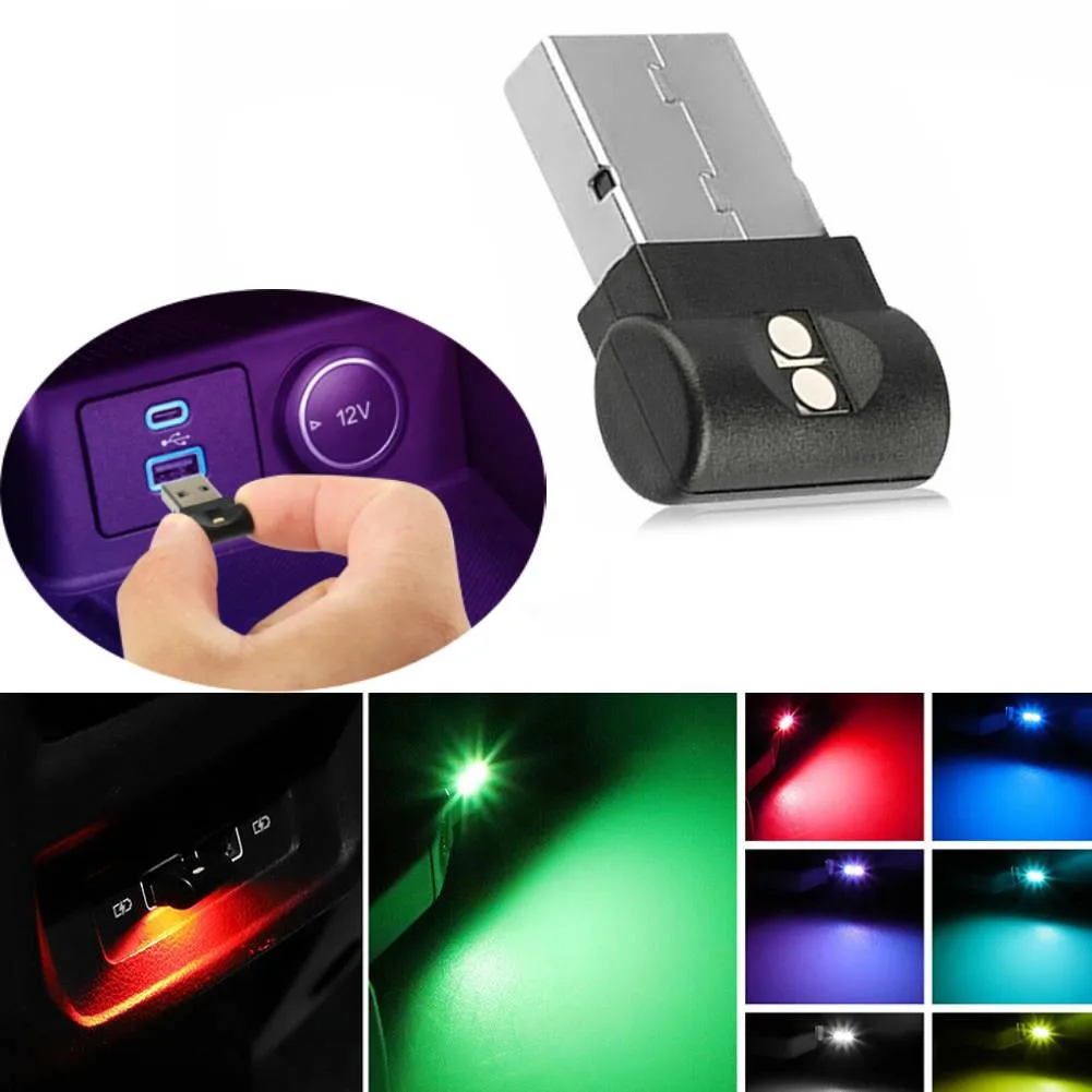

1x Mini USB Decorative Ambient Neon Lamps Car Touch Key RGB LED Light Accessories Atmosphere Lights Jewelry Interior Light Lamps