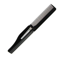 newly three color options designed foldable hair comb pocket clip hair beard hair comb portable travel small comb
