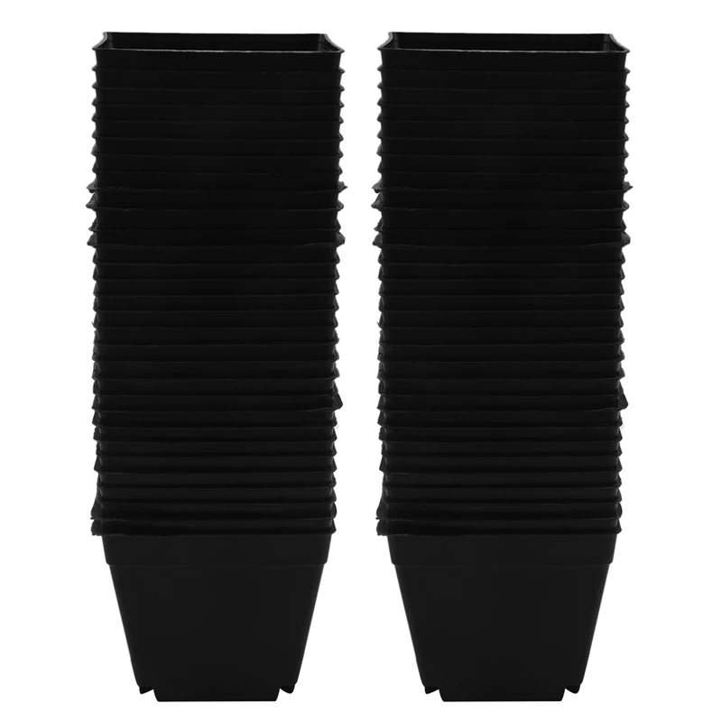 

60 шт./упаковка, пластиковые горшки для растений, 4 дюйма