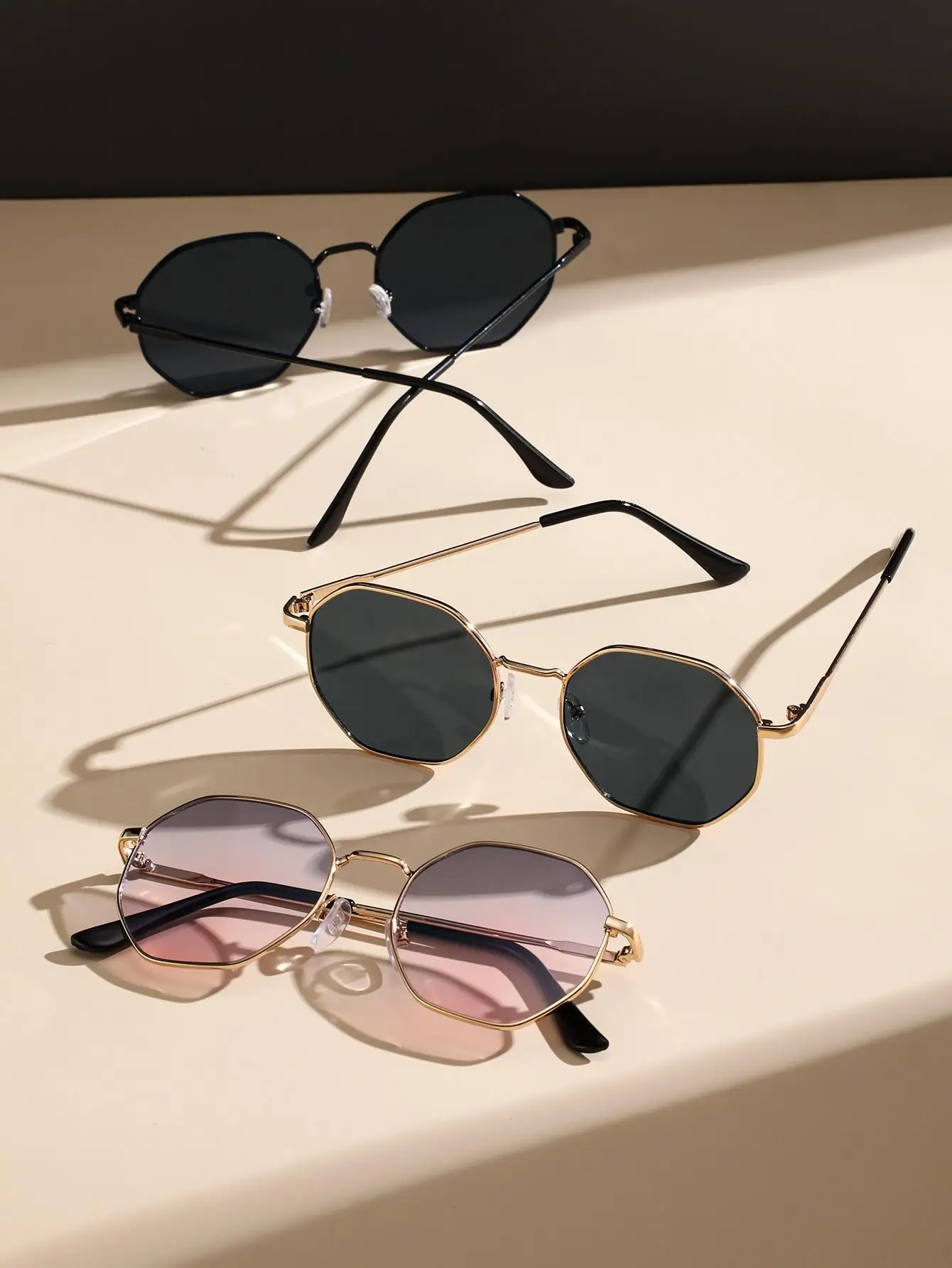 3 Упаковки Унисекс Винтажные Солнцезащитные Очки В Металлической Оправе С