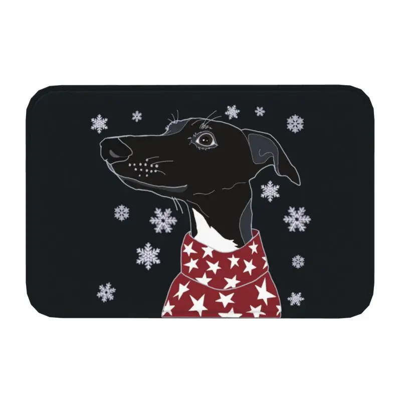 

Cute Whippet Doormat Non-Slip Entrance Bath Kitchen Floor Door Mats Lurcher Greyhound Dog Bedroom Rug Toilet Footpad Carpet