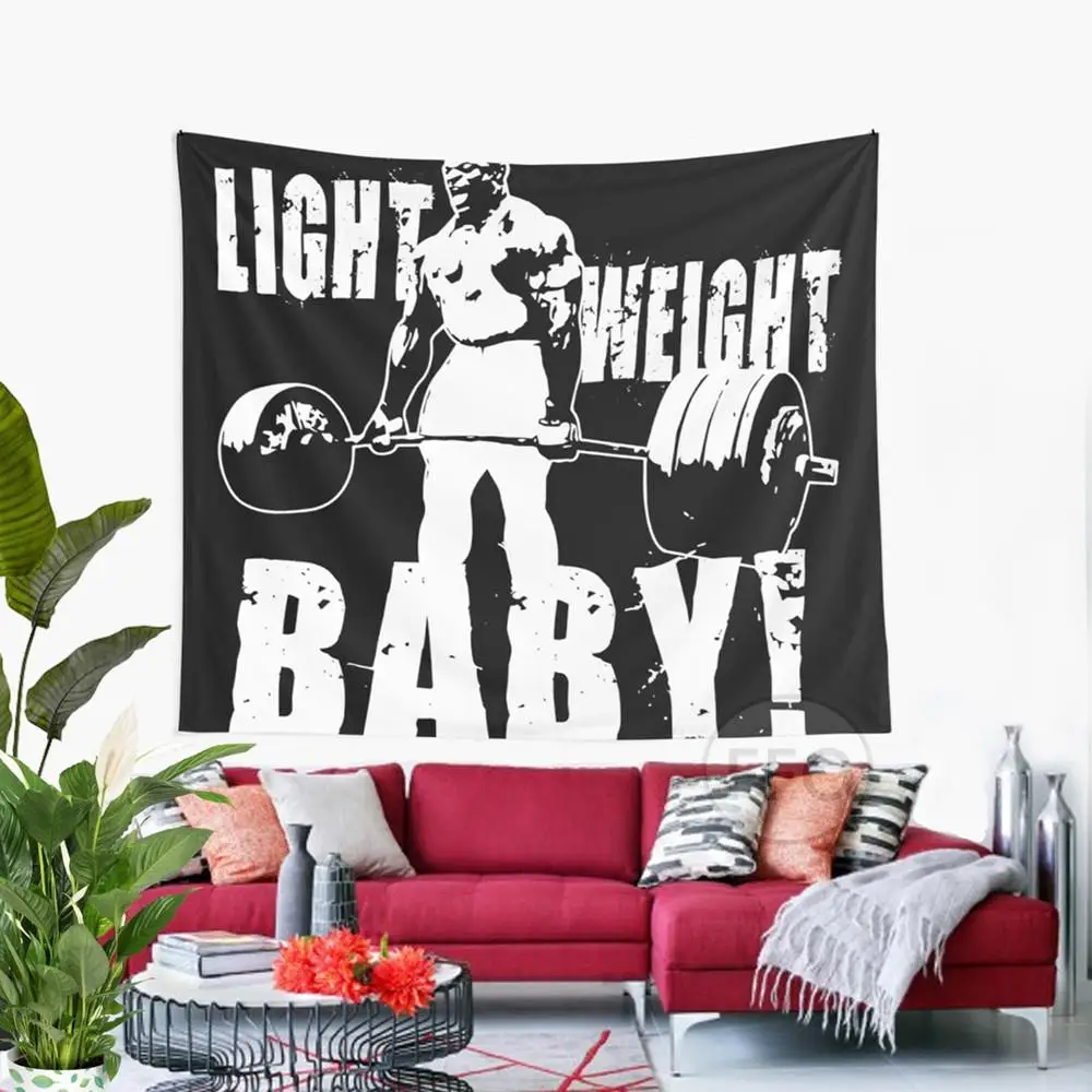 

Funny Ronnie Coleman Deadlift Tapestry Wall Decor Aesthetic GYM Motivation Bodybuilding Wallpaper Tapestry Macrame For Room