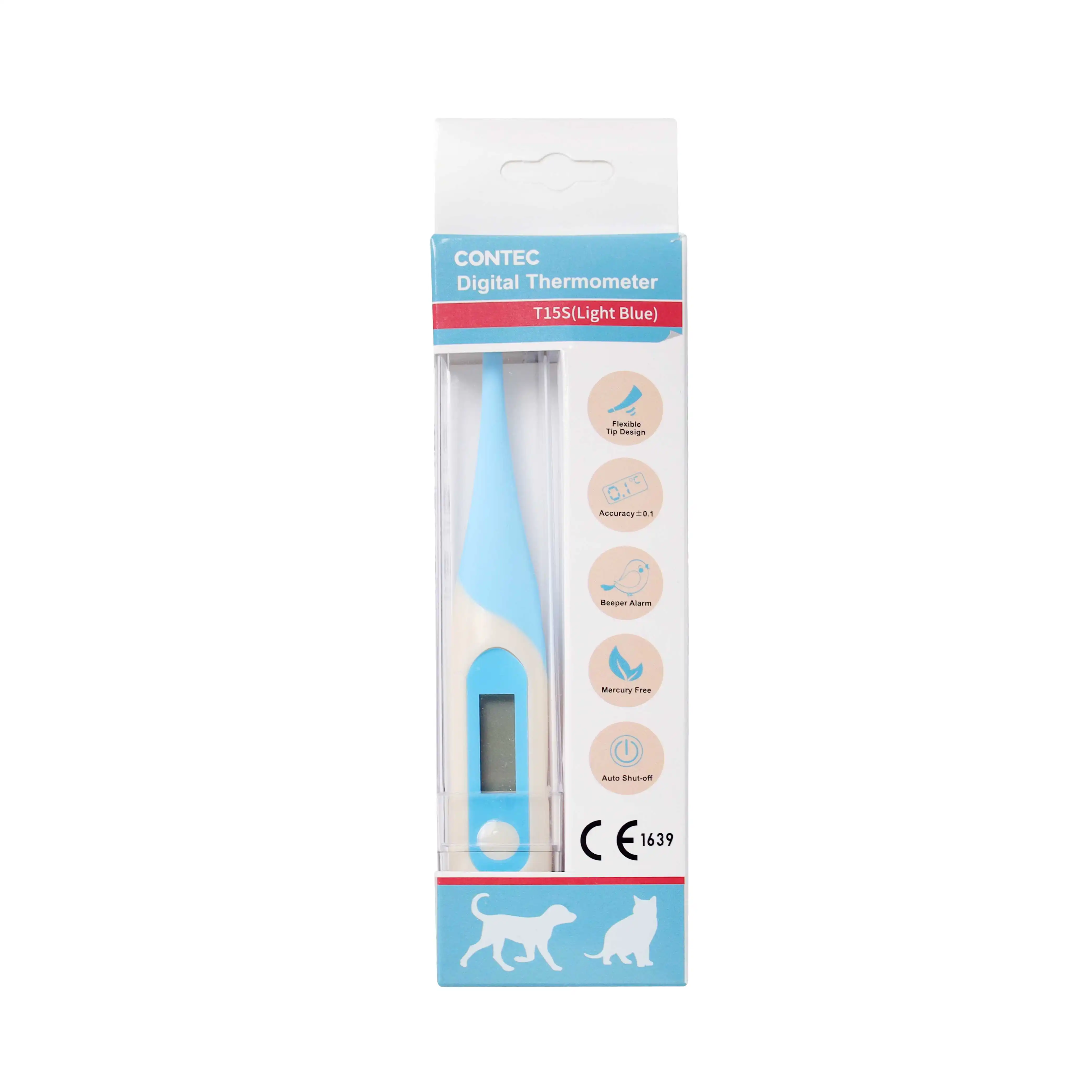 Цифровой ветеринарный электронный термометр CONTEC T15S для питомца
