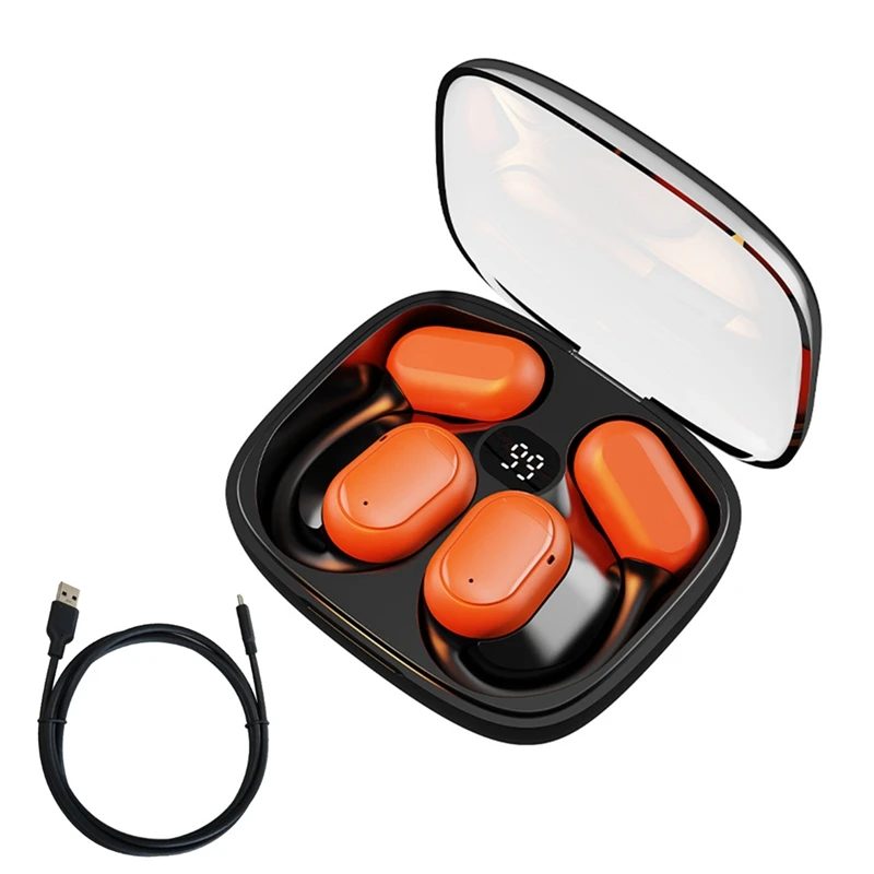 

Стереогарнитура Bluetooth 5,3, наушники, водонепроницаемые спортивные наушники с шумоподавлением, стереогарнитура с Ушными крючками для телефона