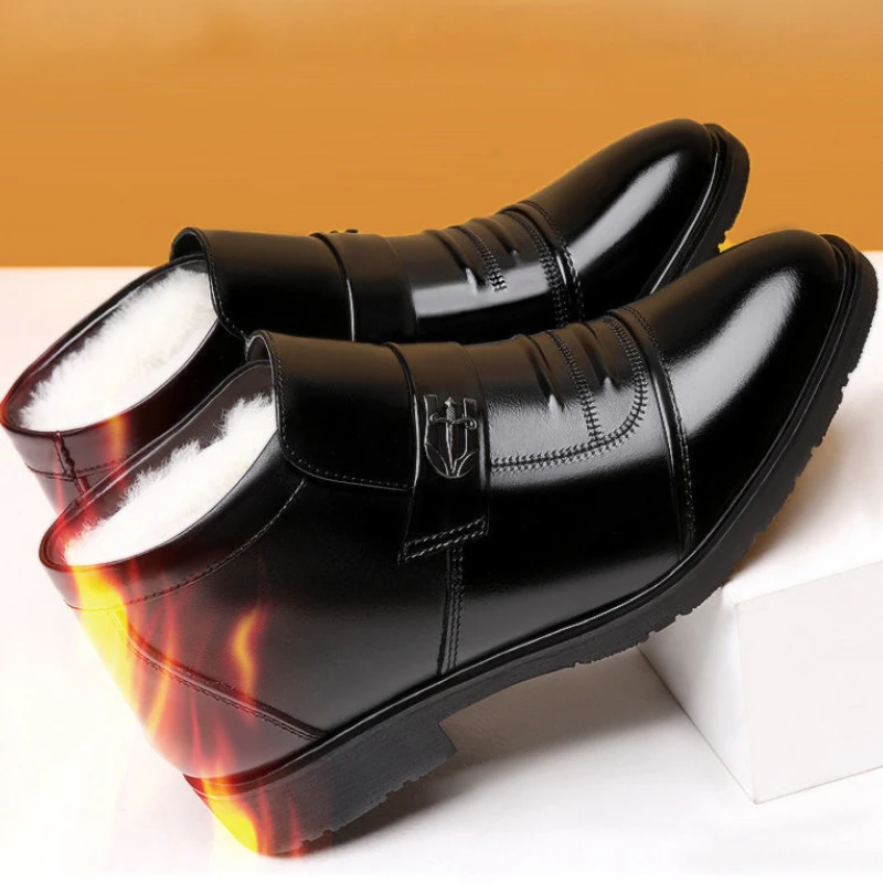 

мужская зимняя обувь мужские кроссовки ботинки зимние рабочая обувь мужская Мужские деловые кожаные ботинки, зимние Утепленные теплые сли...