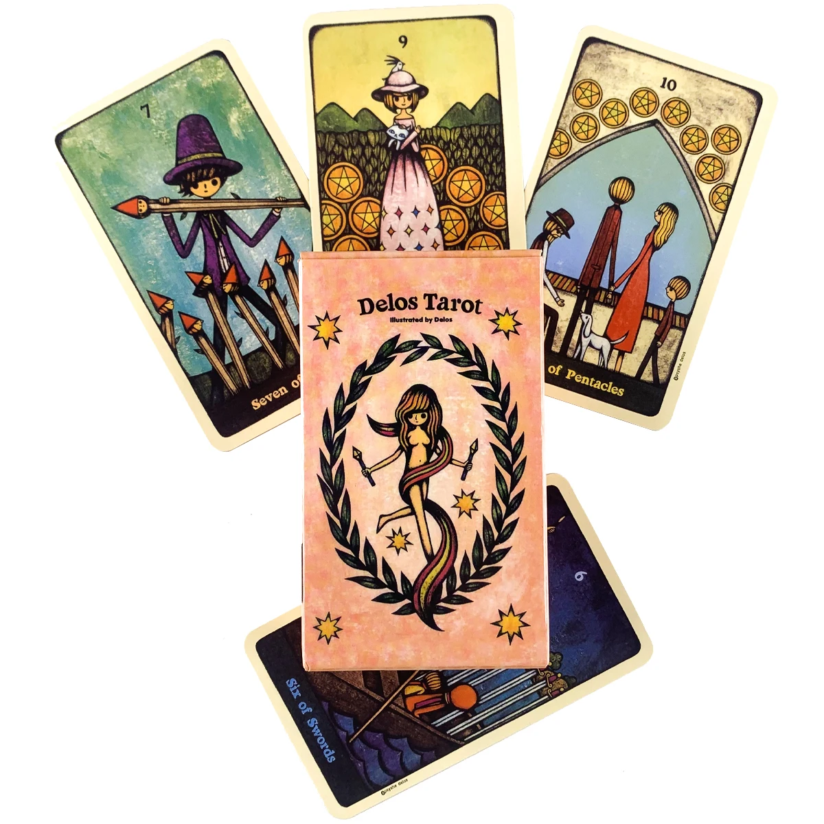 

Карты Таро Delos, настольные игры, миниатюры, товары для творчества, Карты Таро с руководством в формате PDF