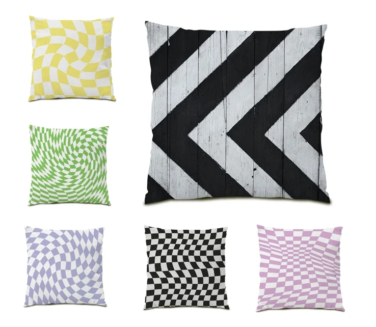 

45x45CM Cushion Cover Double Sided Bed Pillow Cover Home Living Room Decoration Color Geometry Party Decor Gift DF1593