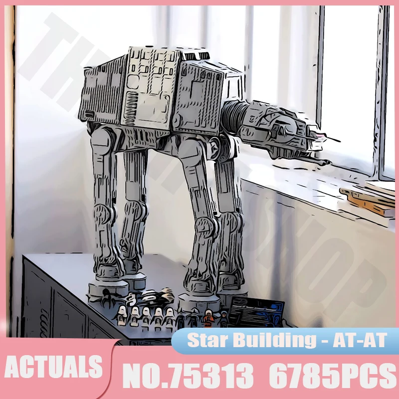 

Модель «Звездное здание AT-AT Walker», совместимая с фильмами 75313, серии MOC, коллекционеров, большие блоки, кирпичи, игрушки, детские подарки
