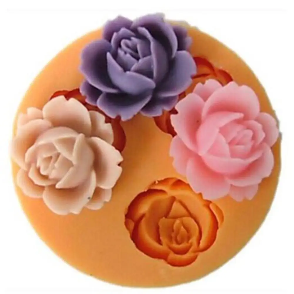 

Rose Flower Acrylic Resin Fondant Silicone Molds For Cake Decorating Candy Craft Tools Chocolate Mould Soap Candle Molds D5