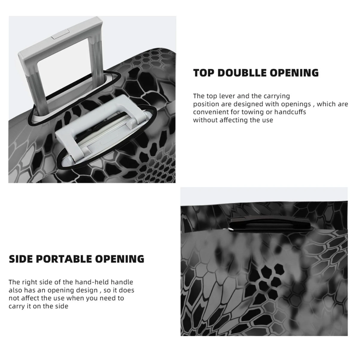 Personality Travel Accessory Luggage Covers High Elastic Fabric Protects Luggage From Dust And Scratches 18-32in Suitcase Cover