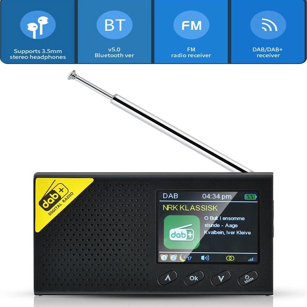 Bluetooth-совместимый цифровой радиоприемник 5 0 DAB/DAB + и FM-радио для дома офиса 3