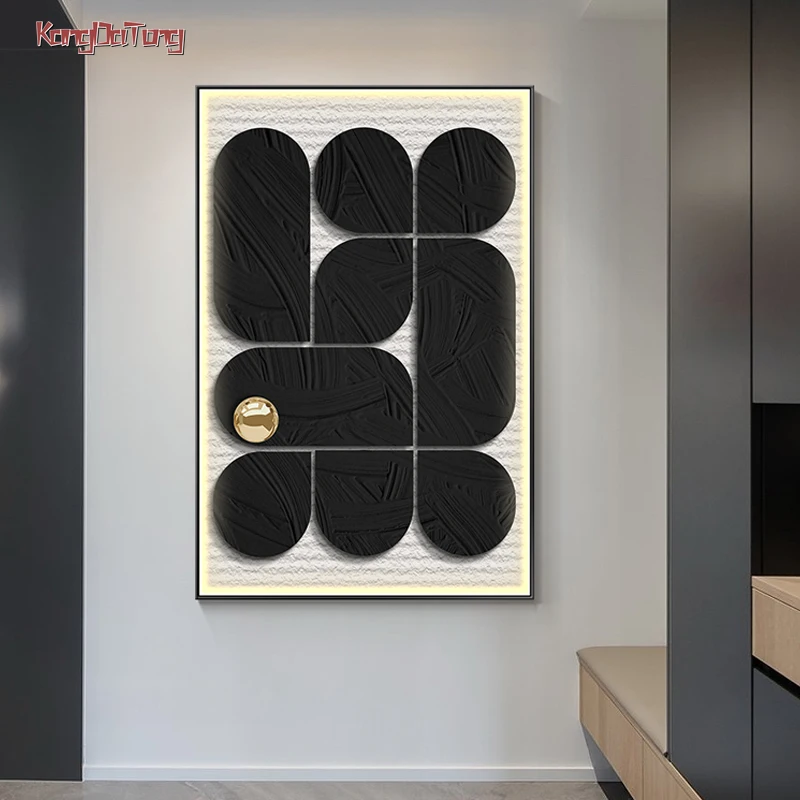 

Modern Geometric Space Interior Painting Led Wall Hanging Lamp Suitable For Bedroom Closet Living Room Sofa Porch Decoration