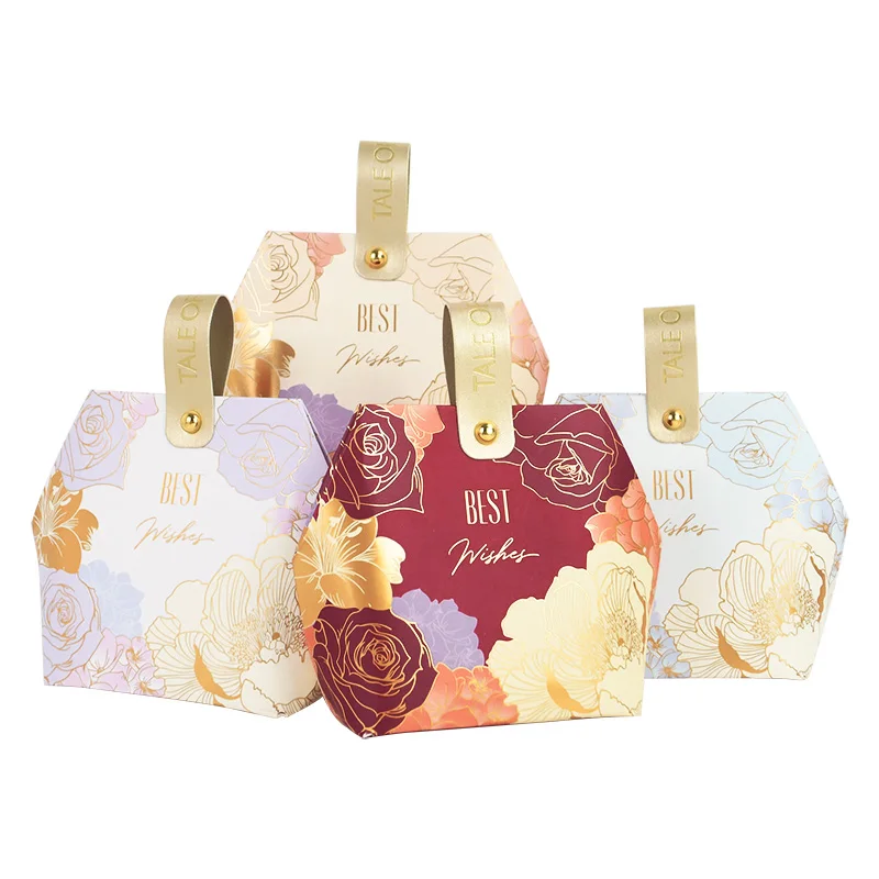 

5pcs Portable Wedding Favor Box Best Wishes Gift Boxes Chocolate Treat Candy Packaging Bag Baby Shower Birthday Party Supplies