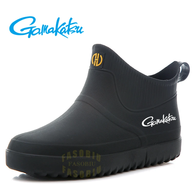 

Gamakatsu Rain Boots Men's Low-top Rain Boots Short Tube Non-slip Car Wash Water Shoes Rubber Shoes Non-slip Overshoes