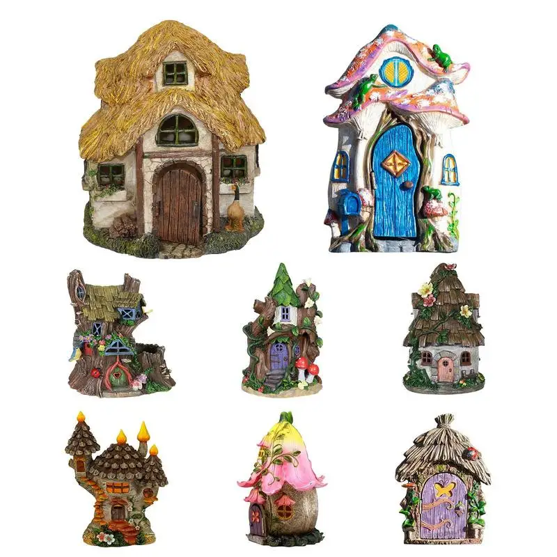 

Fairy Garden Decor For Outside Wood Miniature Window And Door Decoration For Tree Home Decor Tabletop Ornaments For Bedroom Kids