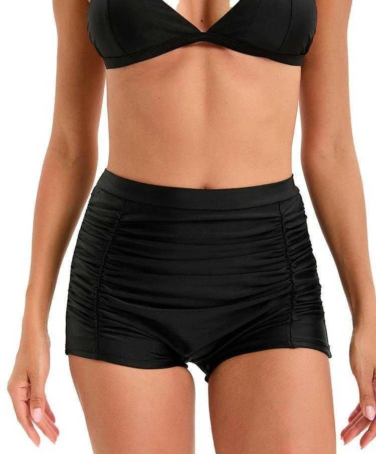 

Однотонная купальная одежда, женская одежда для плавания, купальник с высокой талией